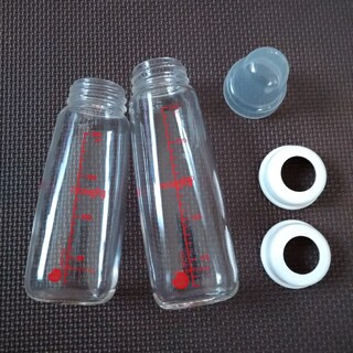 pigeon　ガラス哺乳瓶　スリムタイプ　200ml　240ml　2本(哺乳ビン)