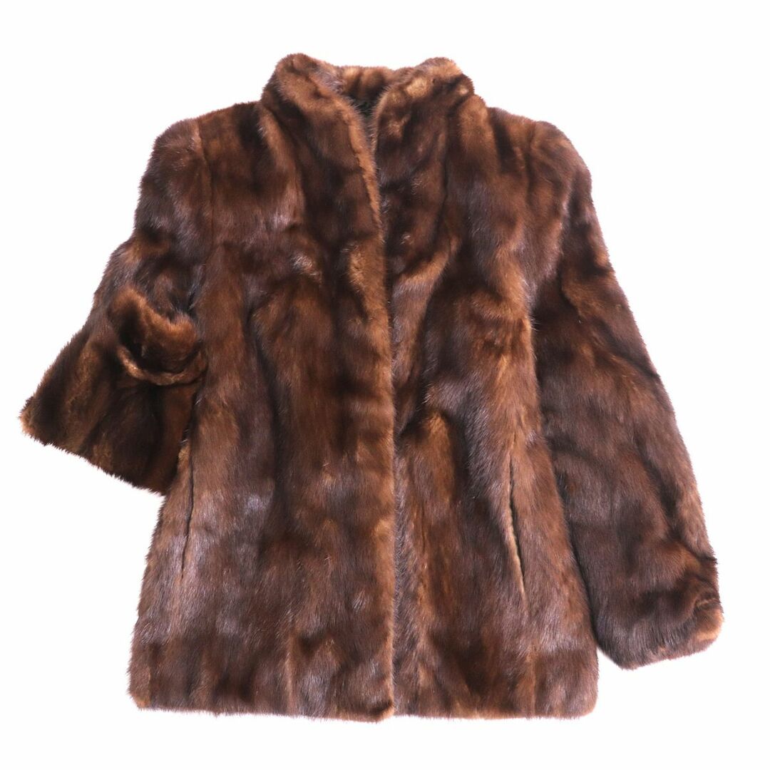 サイズ交換OK】 毛並み極美品 MINK ミンク 裏地花柄刺繍 本毛皮 ... 極美品▼MINK ミンク 裏地花柄刺繍入り 本毛皮コート ダークブラウン(ブラックに近い) 毛質艶やか・柔らか◎