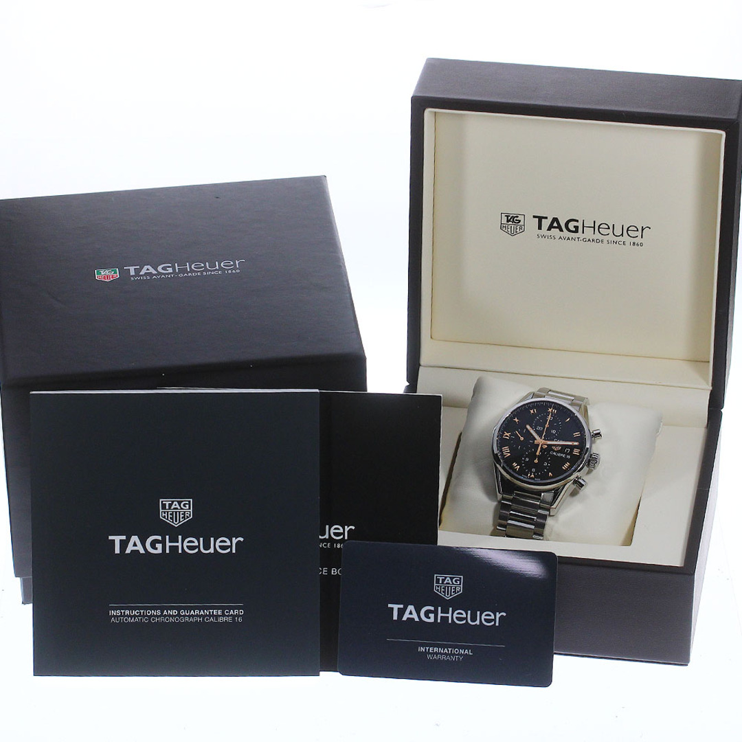 ☆美品 ★箱・保証書付き【TAG HEUER】タグホイヤー カレラ キャリバー16 日本限定400本 CBK2113 自動巻き メンズ_735671【ev10】