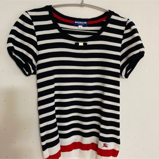 バーバリーブルーレーベル(BURBERRY BLUE LABEL)の値下げ！バーバリー　ボーダーニットTシャツ　(Tシャツ(半袖/袖なし))