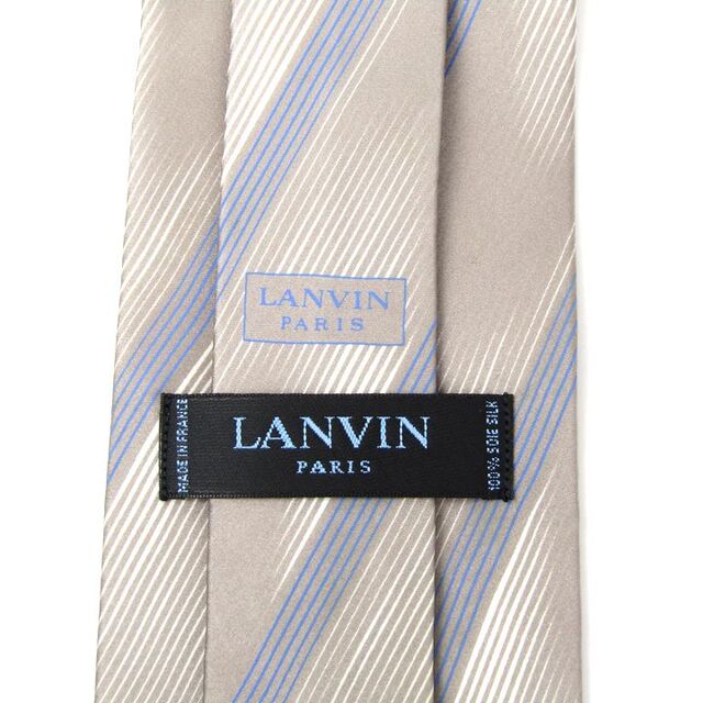 ランバン ネクタイ ストライプ柄 グラデーション 高級 シルク フランス製 メンズ ベージュ LANVIN