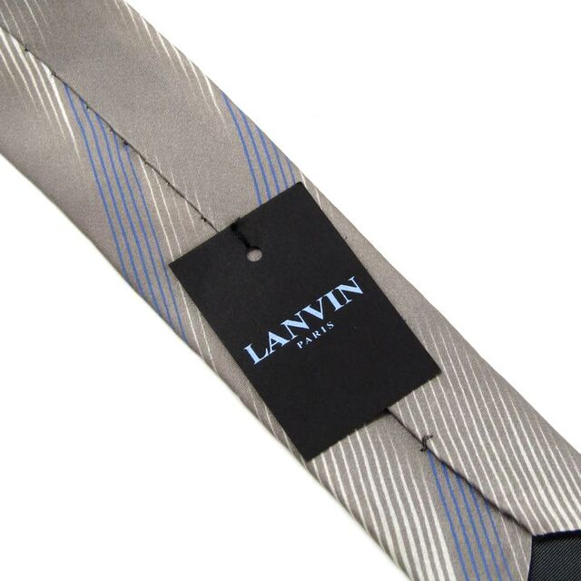 ランバン ネクタイ ストライプ柄 グラデーション 高級 シルク フランス製 メンズ ベージュ LANVIN