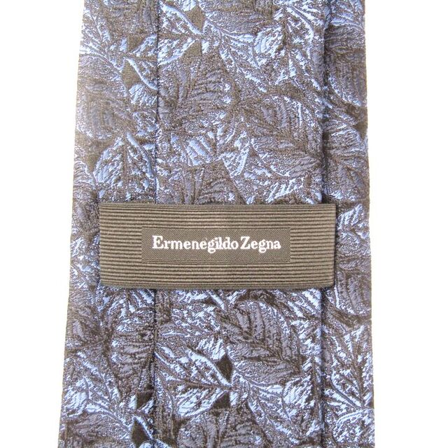 Ermenegildo Zegna(エルメネジルドゼニア)のエルメネジルドゼニア ネクタイ 総柄 植物柄 高級 シルク イタリア製 メンズ ブルー Ermenegildo Zegna メンズのファッション小物(ネクタイ)の商品写真