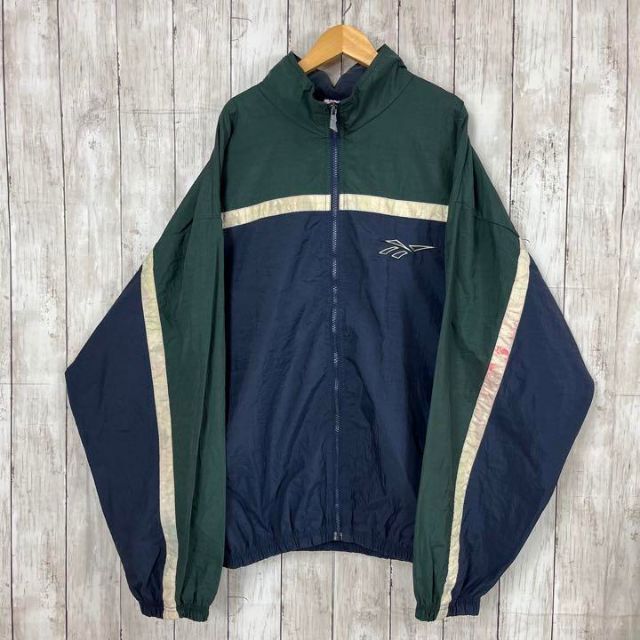 90s Reebok リーボック　ナイロンジャケット ヴィンテージ  XL 青