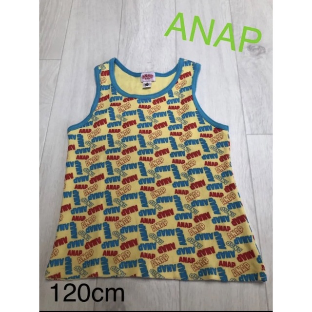 ANAP Kids(アナップキッズ)の【可愛い】ANAP アナップ 120cm  袖なし トップス 夏物 キッズ/ベビー/マタニティのキッズ服女の子用(90cm~)(Tシャツ/カットソー)の商品写真