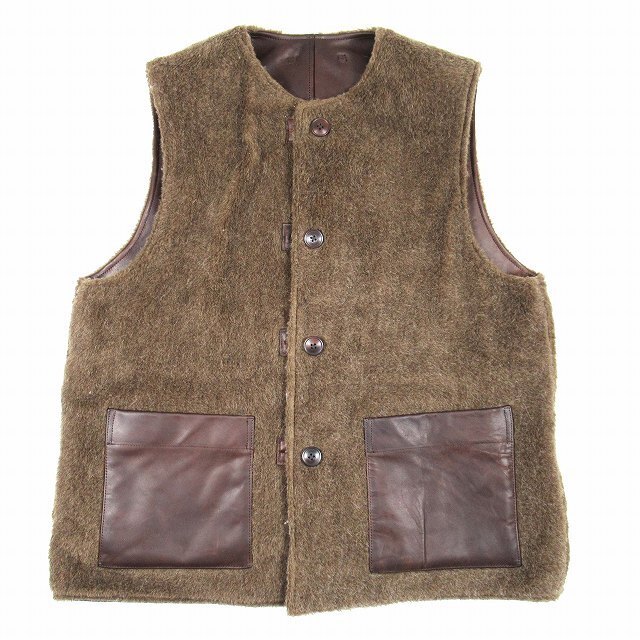 21AW ナイジェルケーボン レザー ジャーキン ベスト 21AW ナイジェルケーボン レザー ジャーキン ベスト