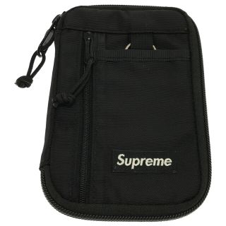 シュプリーム(Supreme)のSUPREME シュプリーム 19AW CORDURA Small Zip Pouch コーデュラナイロン スモールジップポーチ カードケース ブラック(名刺入れ/定期入れ)