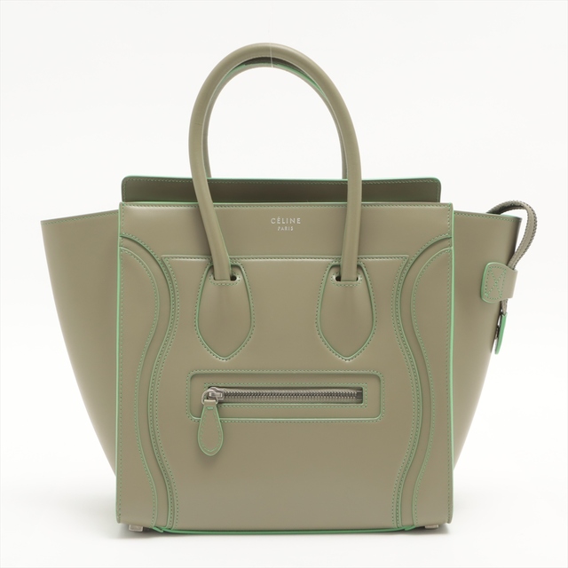 celine - セリーヌ  レザー  グリーン レディース ハンドバッグ