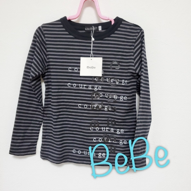 オイルペイント 【110】新品未使用タグ付き bebe べべ 長袖Tシャツ
