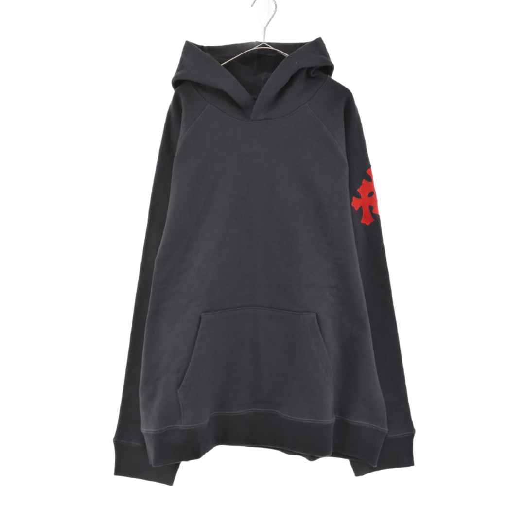 CHROME HEARTS クロムハーツ GRP Y NOT Raglan Pullover Hoodie ワイノット ラグラン クロスパッチ スウェットプルオーバーパーカー ネイビー