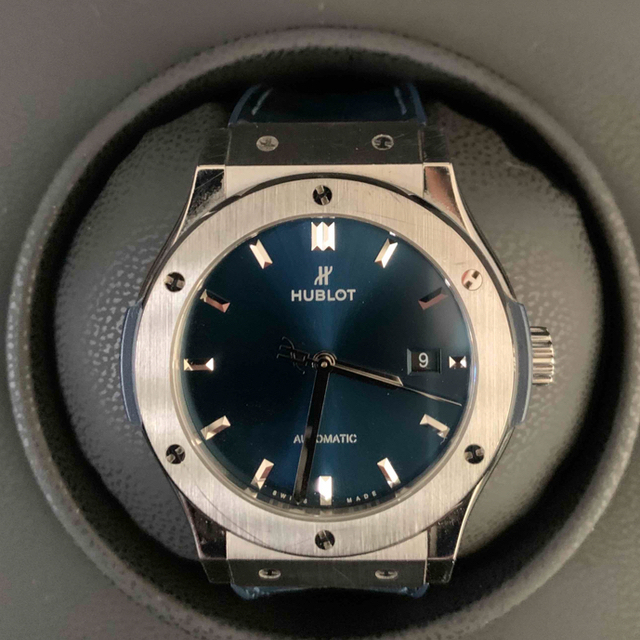 ウブロ HUBLOT クラシックフュージョン チタニウム ブルー