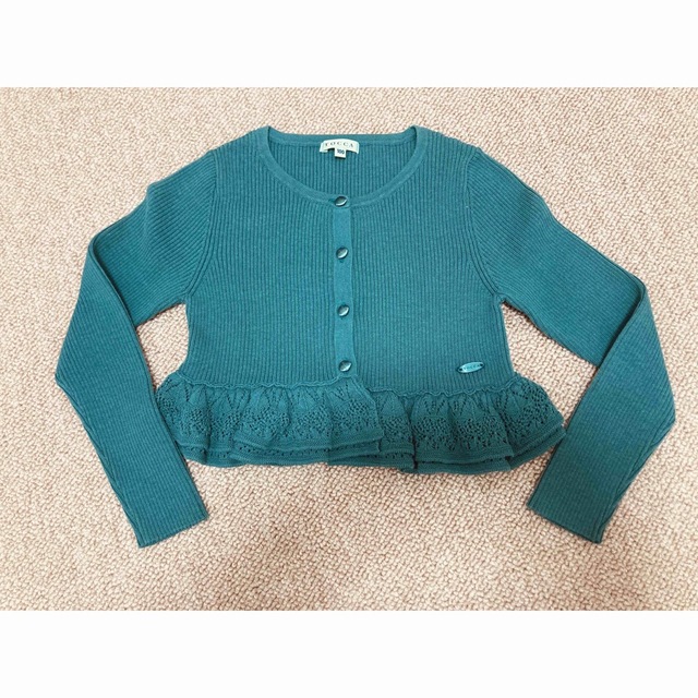 TOCCA(トッカ)の☆TOCCA キッズ☆　フリルカーディガン　100cm  グリーン キッズ/ベビー/マタニティのキッズ服女の子用(90cm~)(カーディガン)の商品写真