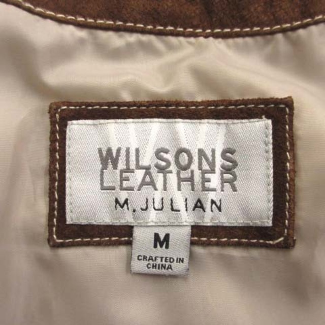 ウィルソンズレザー M.JULIAN レザージャケット ジップアップ 茶 M