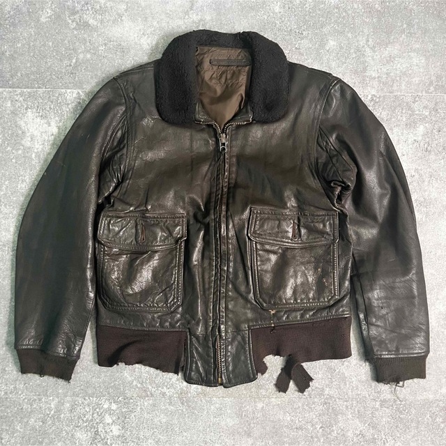 MILITARY - 雰囲気抜群 70s US NAVY G-1 フライトジャケット SIZE38