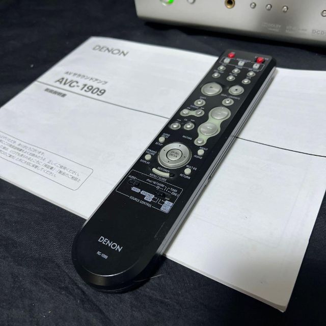 ダークブラウン 茶色 DENON AV アンプ AVC-1909 デノン AVサラウンド