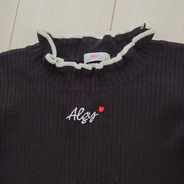 ALGY(アルジー)の【ALGY】アルジー黒セーター長袖 キッズ/ベビー/マタニティのキッズ服女の子用(90cm~)(ニット)の商品写真