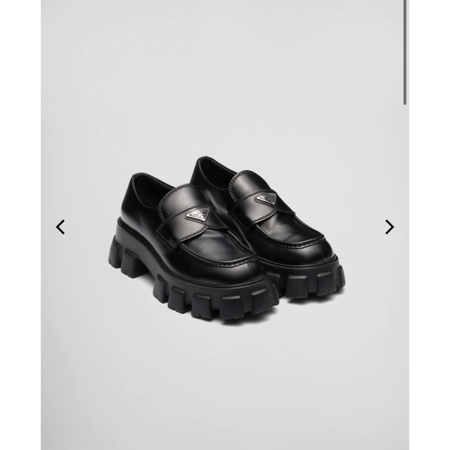 PRADA - 新品 PRADA プラダ モノリス ブラッシュドレザー ローファー PRADA - 新品 PRADA プラダ モノリス ブラッシュドレザー ローファー