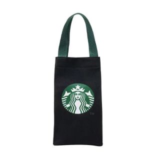 スターバックス(Starbucks)のスタバ海外限定 日本未販売ドリンク小物入れ　スナップ式　黒色 (トートバッグ)