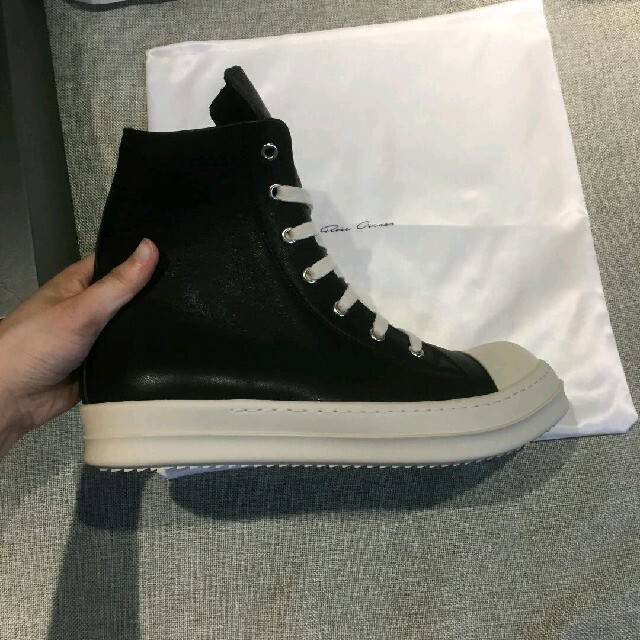 宅配 RICK OWENS リックオウエンス ラモーンズレザースニーカー 42