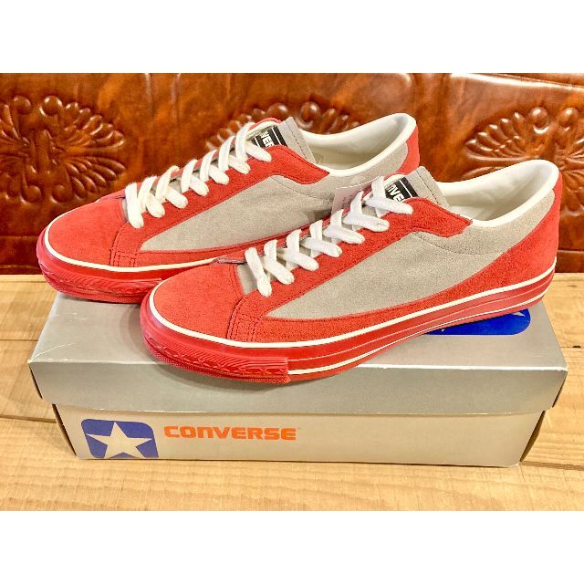 CONVERSE(コンバース)の★希少レア!コンバース コーチ スエード グレー 赤 銀箱 ビンテージ 198★ メンズの靴/シューズ(スニーカー)の商品写真