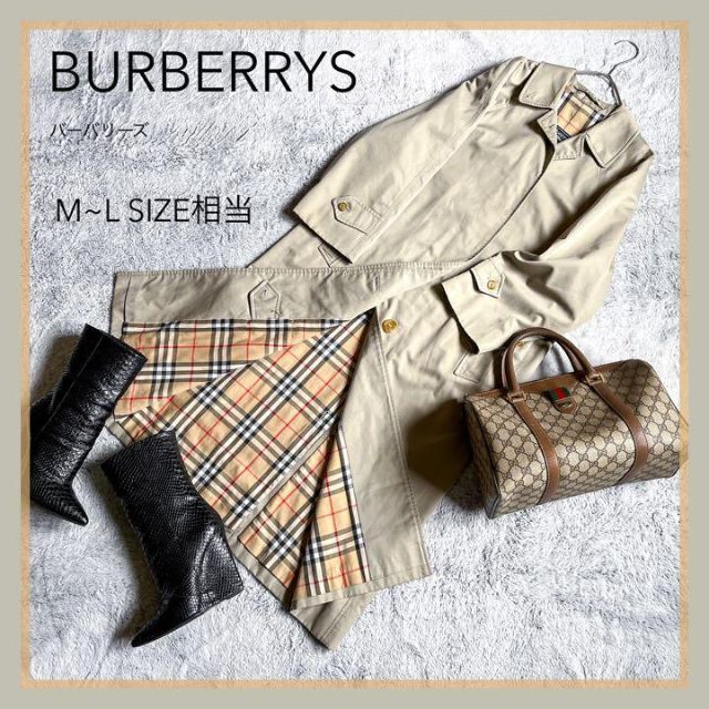 BURBERRYS】バーバリーズ ステンカラーコート ノバチェック M 新版