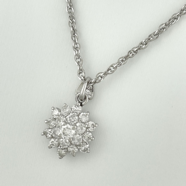 メレダイヤ デザインネックレス Pt850 【中古】 アクセサリー ...