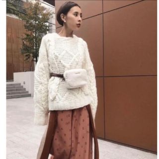 Ameri VINTAGE - ameri FLUFFY LOOSE KNIT TOPの通販 by m's shop