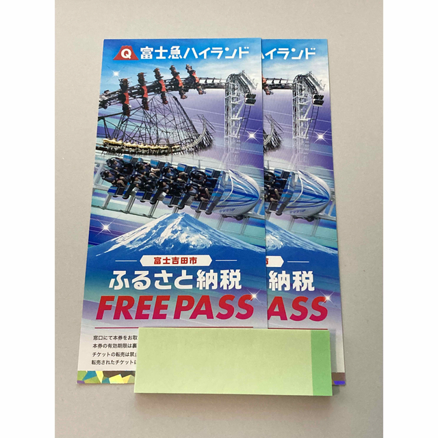 富士急ハイランドフリーパス ペア チケット 2枚セット 7月31日まで有効期限