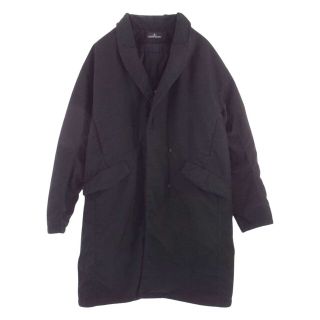 STONE ISLAND ストーンアイランド ジャケット 751970106-A SHADOW PROJECT Shawl Collar Long Coat Primaloft シャドープロジェクト ショールカラー プリマロフト 中綿 コート ブラック系 L