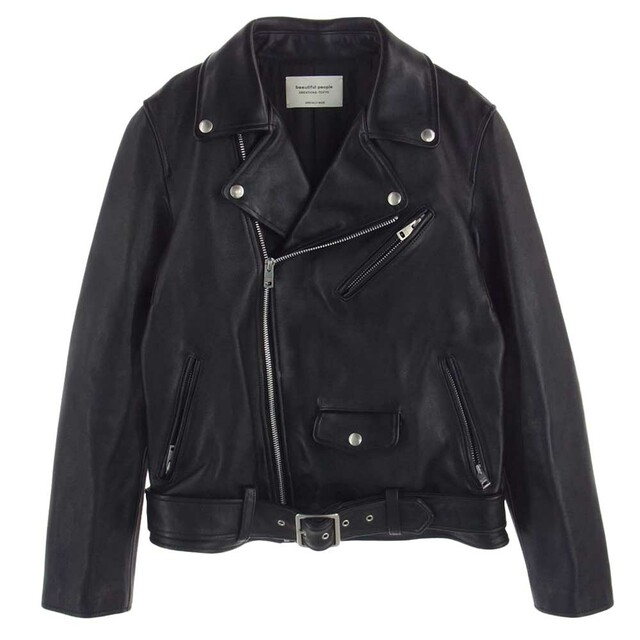 女性に人気！ ダブル leather sheep jacket riders a THE leather