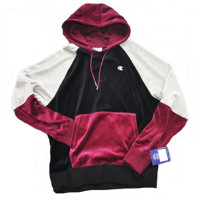 Champion 1P LOGO VELOR PULLOVER BURGUNDY