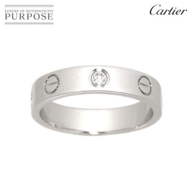 Cartier - カルティエ Cartier ミニラブ #50 リング ダイヤ 1P K18 WG ホワイトゴールド 750 指輪 VLP 90178453