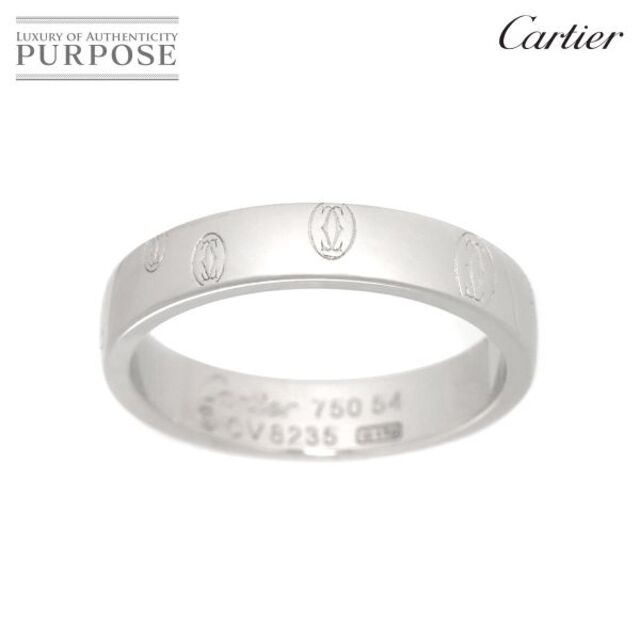 Cartier - カルティエ Cartier ロゴ ハッピーバースデー SM #54 リング K18 WG ホワイトゴールド 750 指輪 VLP 90181659