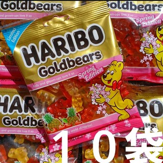 ゴールデンベア(Golden Bear)のHARIBO　ハリボー　グミ　スプリングアソート　コラーゲン　80g×10袋(菓子/デザート)