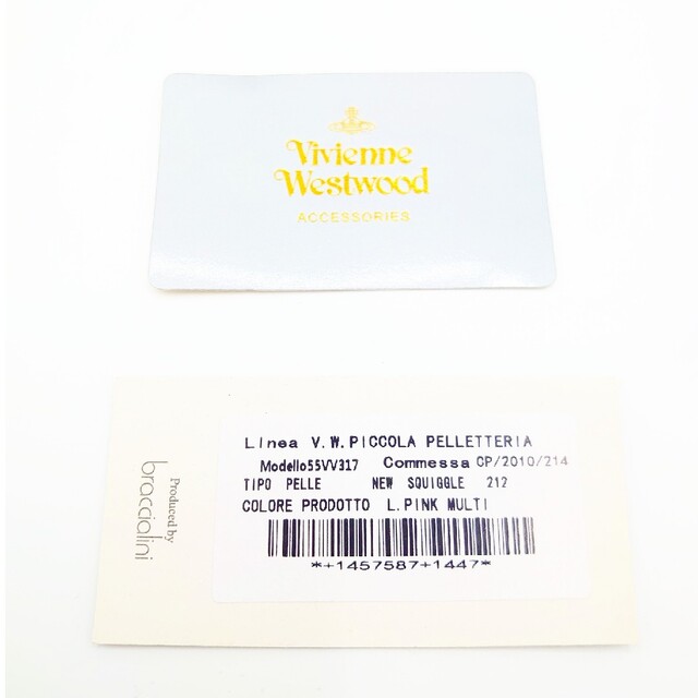Vivienne Westwood(ヴィヴィアンウエストウッド)の【新品】ヴィヴィアン・ウエストウッド 長財布 ピンク/グリーン レディースのファッション小物(財布)の商品写真
