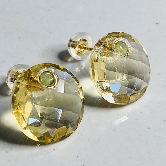 k18 シトリン×グリーントルマリン ピアス 最終値下げ nejasmic.hr