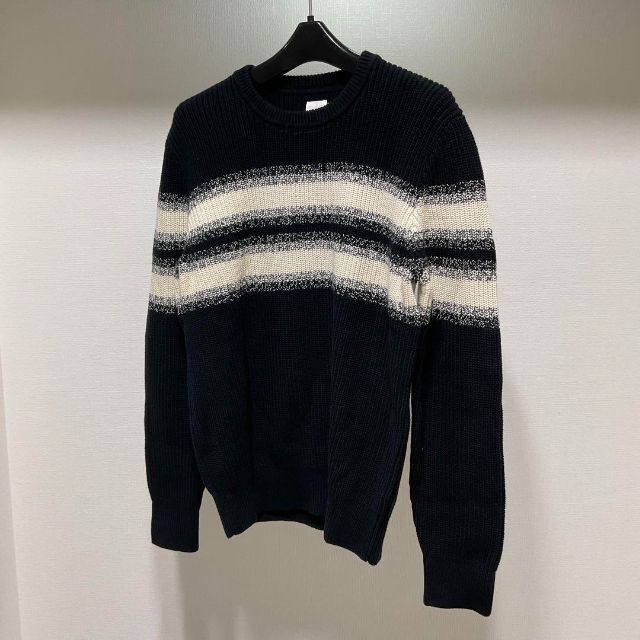 GAP(ギャップ)の[E]　ＧＡＰ　セーター　黒　白線　Ｓ メンズのトップス(ニット/セーター)の商品写真