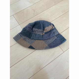 ギャップ(GAP)のGAP 幼児用帽子　ブラウン系パッチワーク　サイズ48-50cm(帽子)