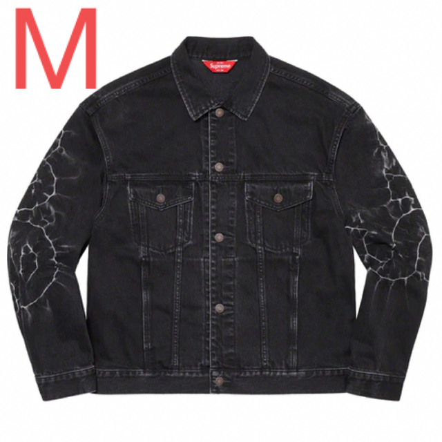 訳あり商品 Supreme - supreme shibori denim trucker jacket 黒M G ...