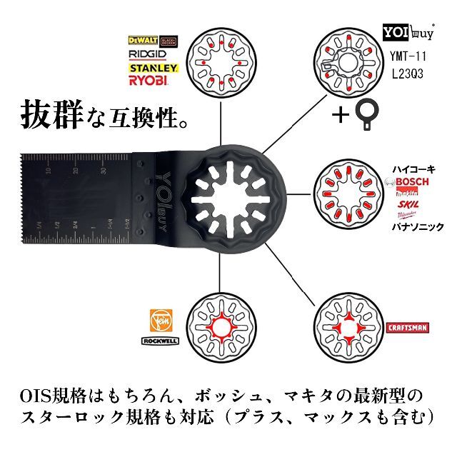 マルチツール 替刃 20点入 ケース付き OIS スターロック 互換