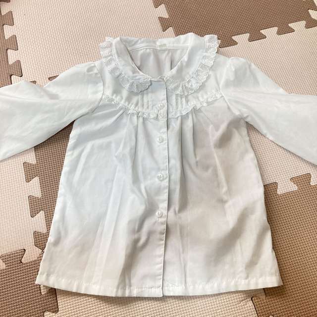 レース ブラウス100 キッズ/ベビー/マタニティのキッズ服女の子用(90cm~)(ブラウス)の商品写真