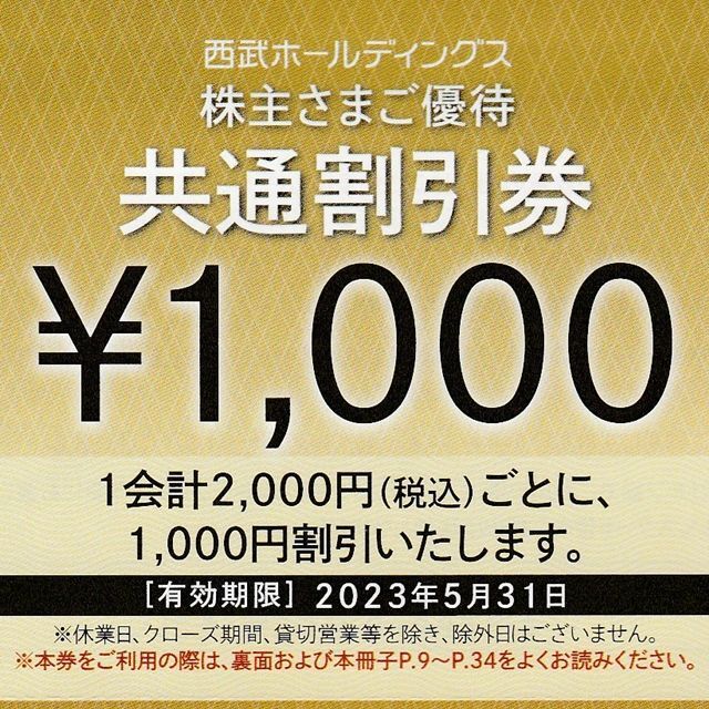 【ﾗｸﾏﾊﾟｯｸ送料込】西武ホールディングス株主優待冊子　共通割引券他