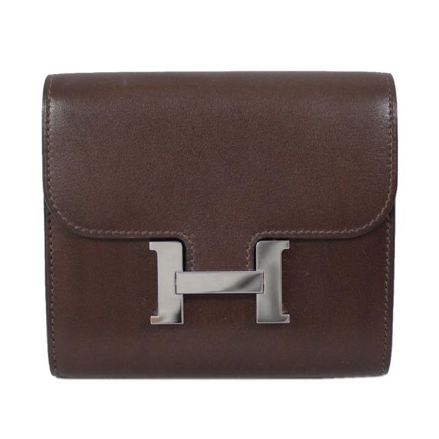 Hermes - エルメス 財布 ボックスカーフ コンスタンス コンパクトウォレット J5843