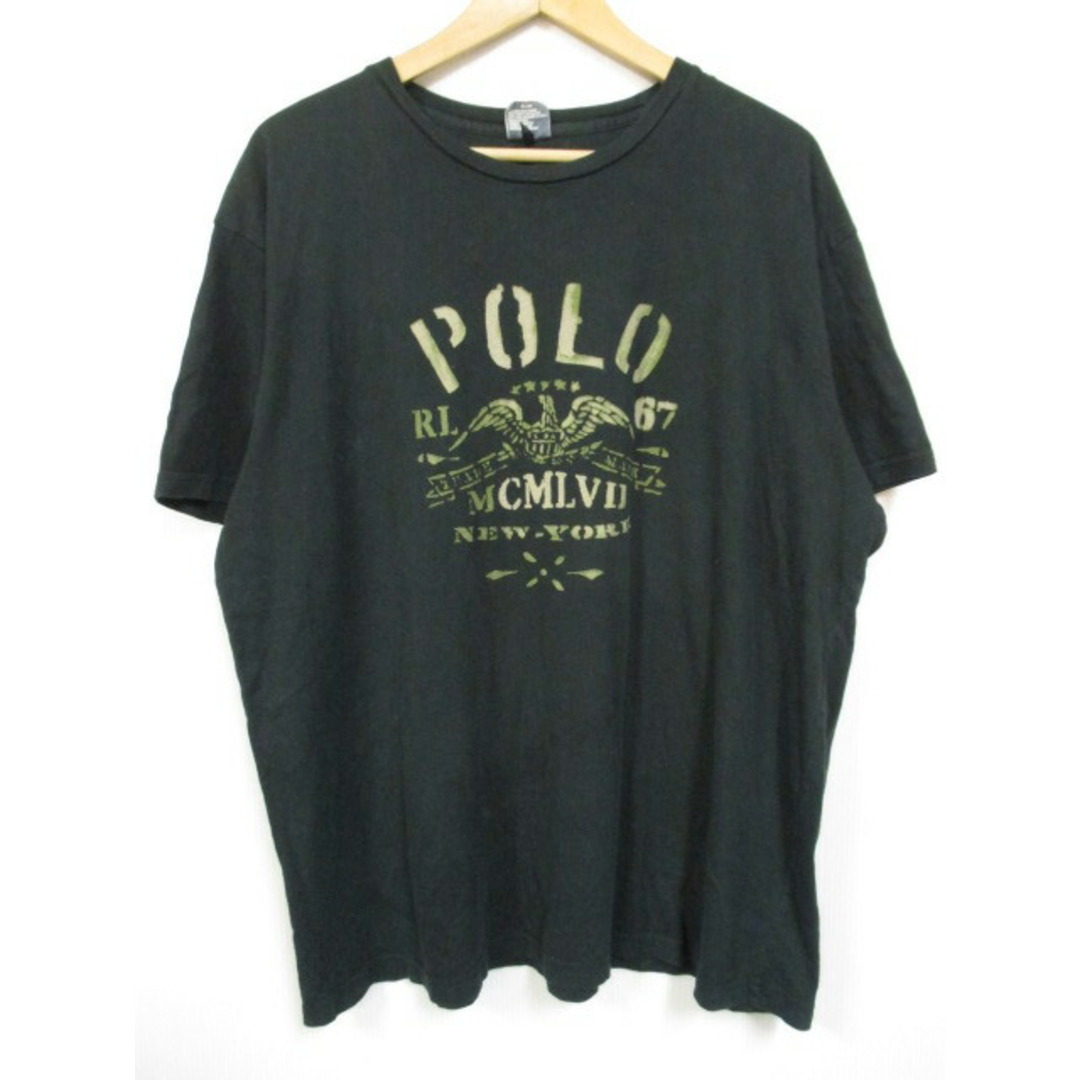 Ralph Lauren(ラルフローレン)のポロ ラルフローレン/Polo by Ralph Lauren ロゴ プリント Tシャツ 半袖 サイズ：L ブラック 【中古】 メンズのトップス(Tシャツ/カットソー(半袖/袖なし))の商品写真