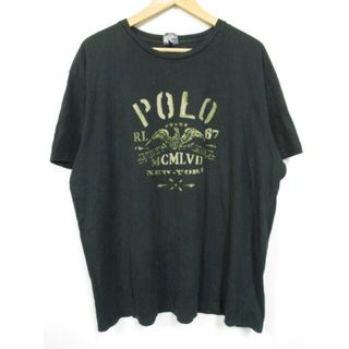 ラルフローレン(Ralph Lauren)のポロ ラルフローレン/Polo by Ralph Lauren ロゴ プリント Tシャツ 半袖 サイズ：L ブラック 【中古】(Tシャツ/カットソー(半袖/袖なし))