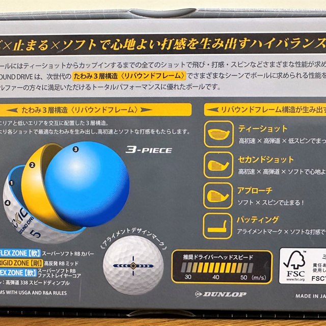 XXIO(ゼクシオ)のXXIO REBOUND DRIVE 10ダース＝120個 スポーツ/アウトドアのゴルフ(その他)の商品写真