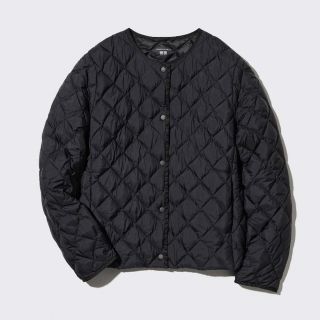 ユニクロ(UNIQLO)の最終値下げ・新品　ユニクロ　キルティングジャケット　Lサイズ　ブラック(ダウンジャケット)