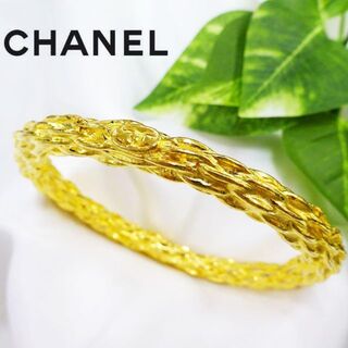 シャネル(CHANEL)の【良品】CHANEL シャネル ココマーク バングル ゴールド レディース(ブレスレット/バングル)