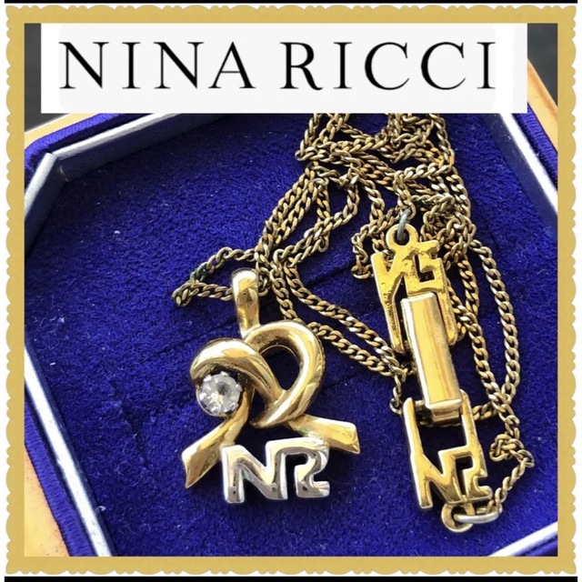 NINA RICCI(ニナリッチ)のNINA RICCIニナリッチ ネックレス　NRロゴ　キュービック ジルコニア レディースのアクセサリー(ネックレス)の商品写真