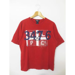 ラルフローレン(Ralph Lauren)のポロ ラルフローレン Polo by Ralph Lauren Tシャツ 半袖 フラッグパッチ付き サイズ：Boy's L レッド系 【中古】(Tシャツ/カットソー(半袖/袖なし))